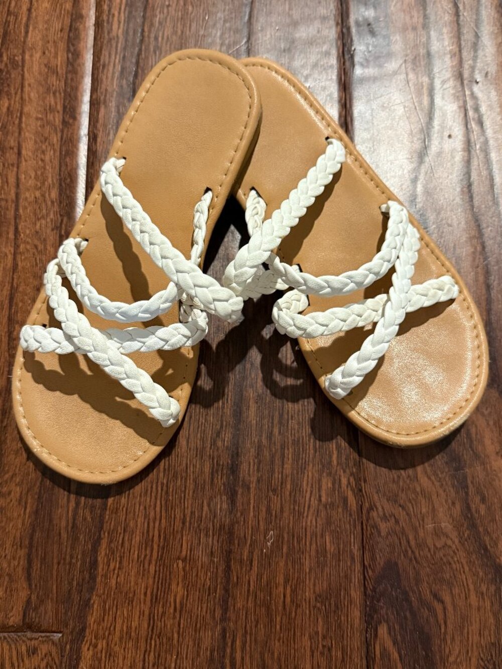 White braided Sandals